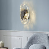 Modern Glass Globe and Metal LED Wall Sconce Set of 2 for Living Room and Bedroom Lighting