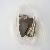 Modern Glass Globe and Metal LED Wall Sconce Set of 2 for Living Room and Bedroom Lighting