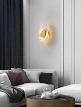 Modern Glass Globe and Metal LED Wall Sconce Set of 2 for Living Room and Bedroom Lighting