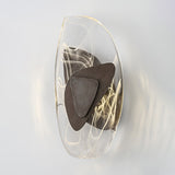 Modern Glass Globe and Metal LED Wall Sconce Set of 2 for Living Room and Bedroom Lighting