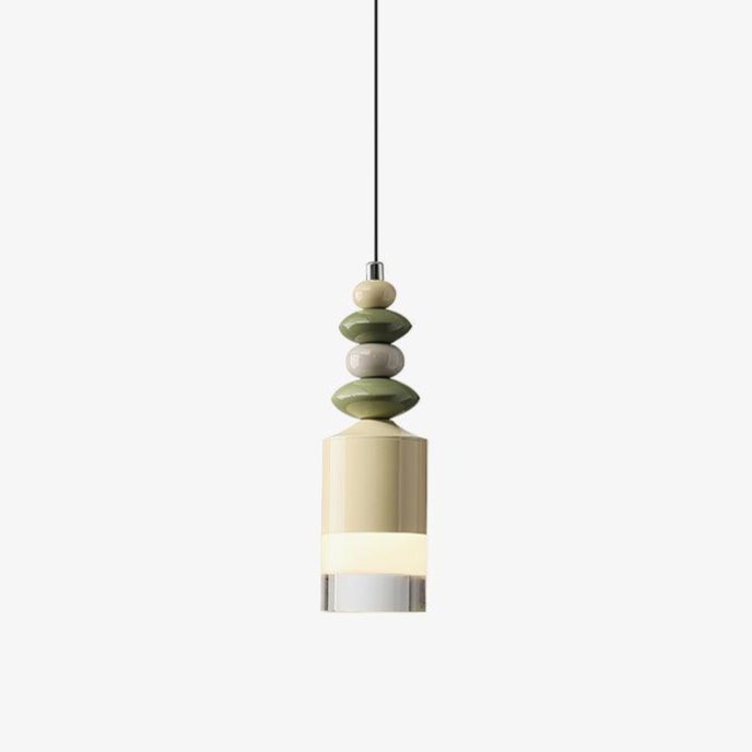 Modern Glass Globe Ball Pendant Light Scandinavian Style Mini Cream Hanging Lamp