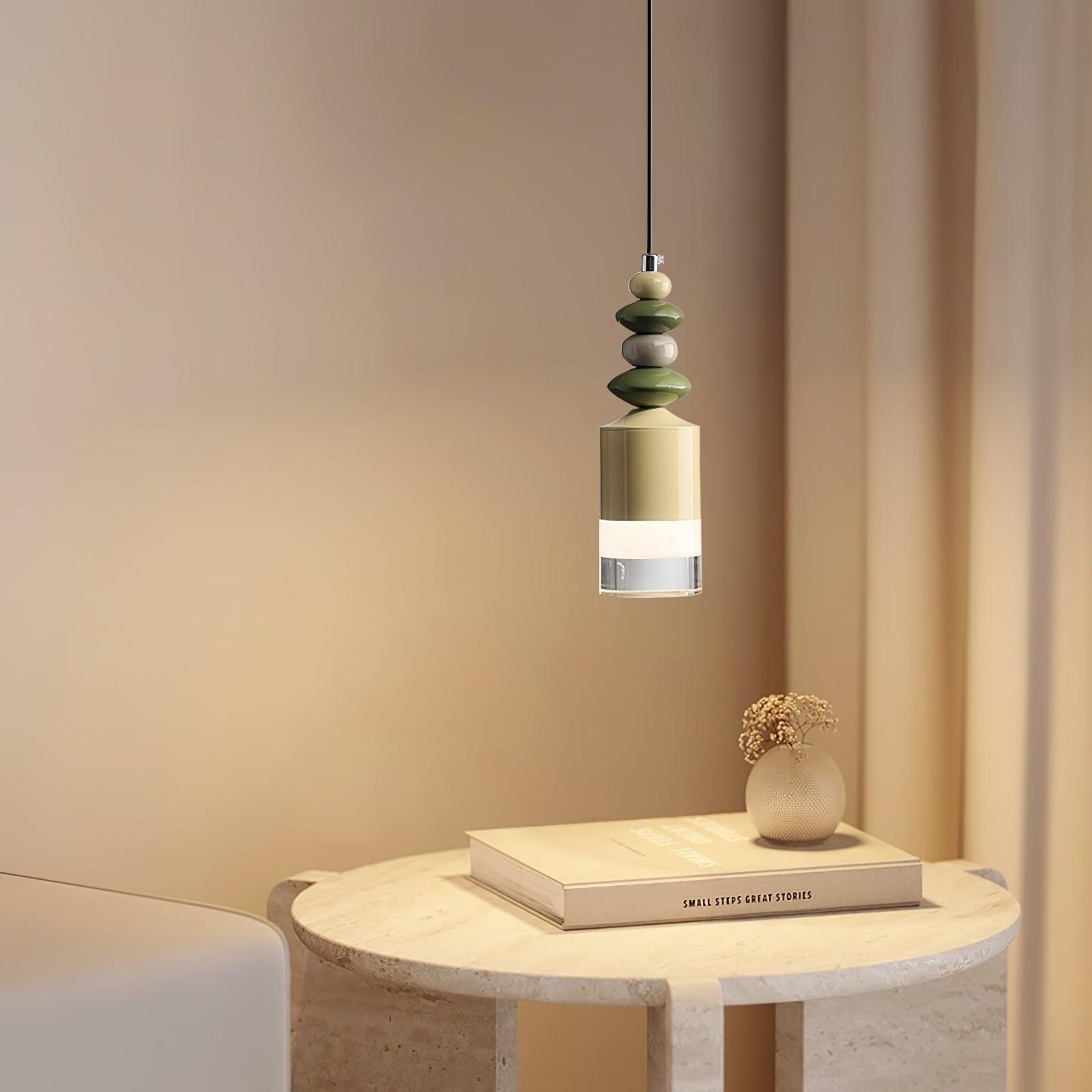 Modern Glass Globe Ball Pendant Light Scandinavian Style Mini Cream Hanging Lamp