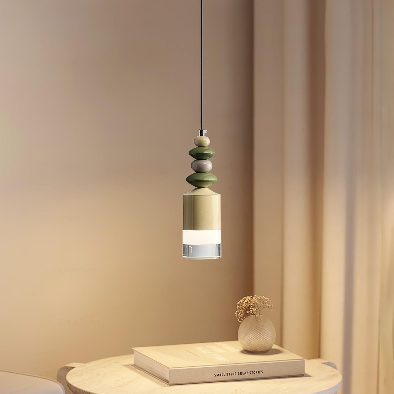 Modern Glass Globe Ball Pendant Light Scandinavian Style Mini Cream Hanging Lamp