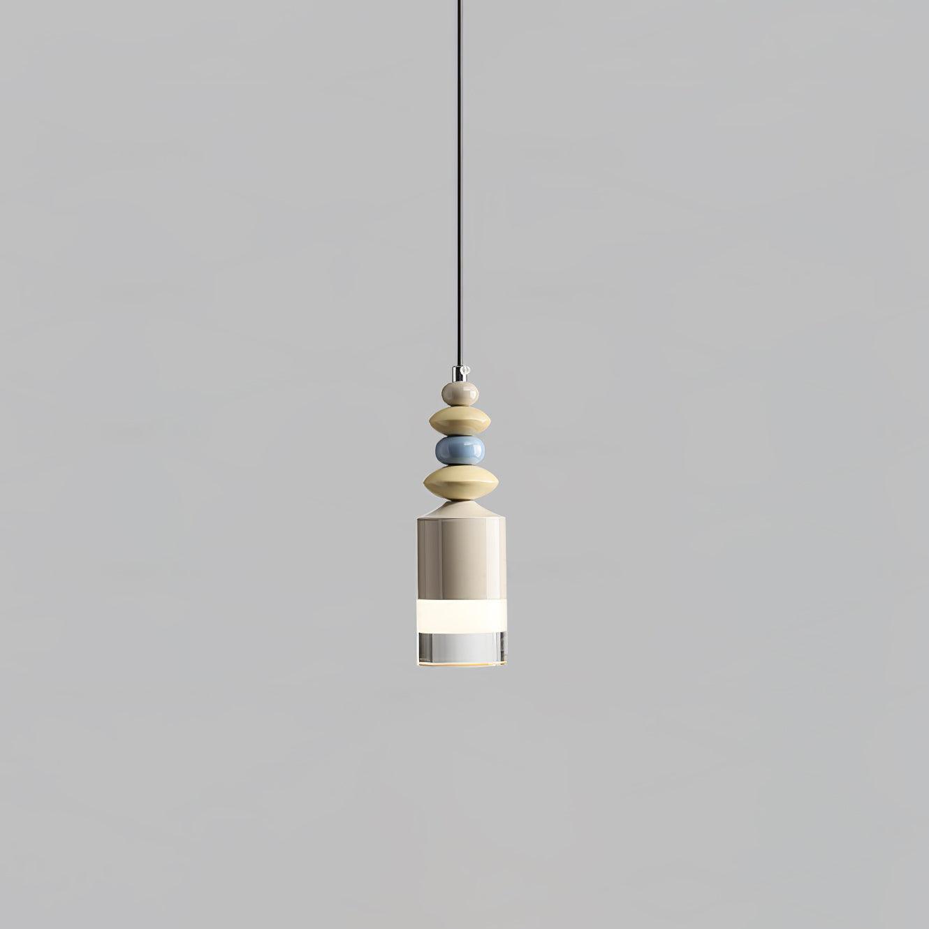 Modern Glass Globe Ball Pendant Light Scandinavian Style Mini Cream Hanging Lamp