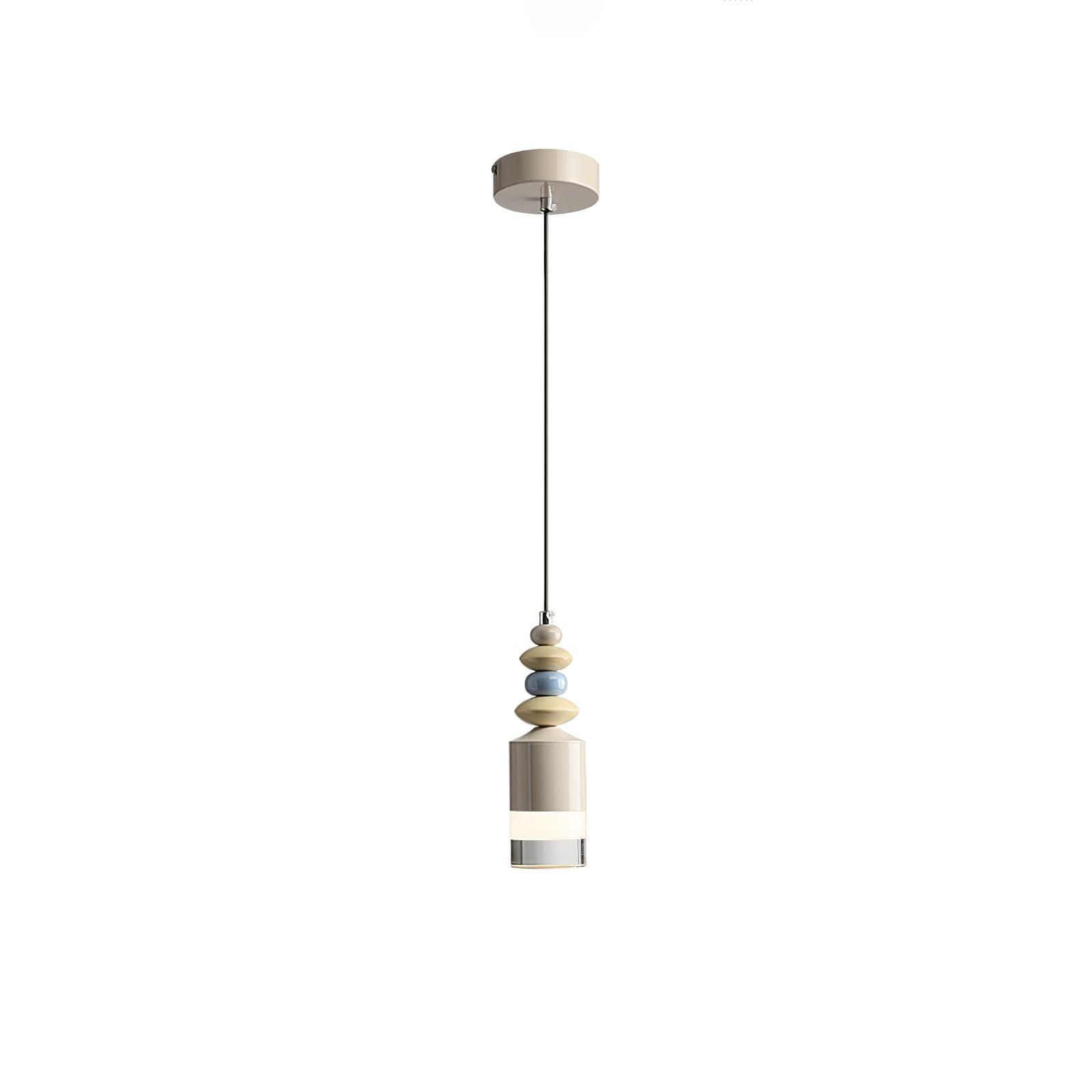 Modern Glass Globe Ball Pendant Light Scandinavian Style Mini Cream Hanging Lamp