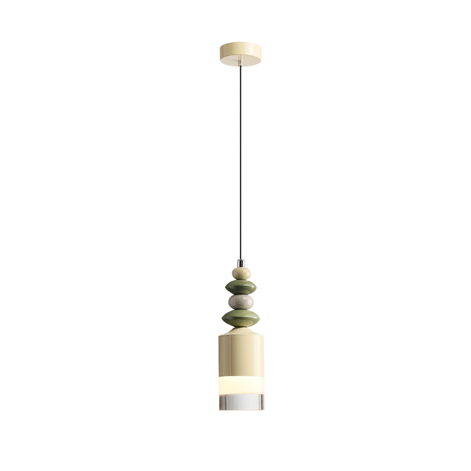 Modern Glass Globe Ball Pendant Light Scandinavian Style Mini Cream Hanging Lamp