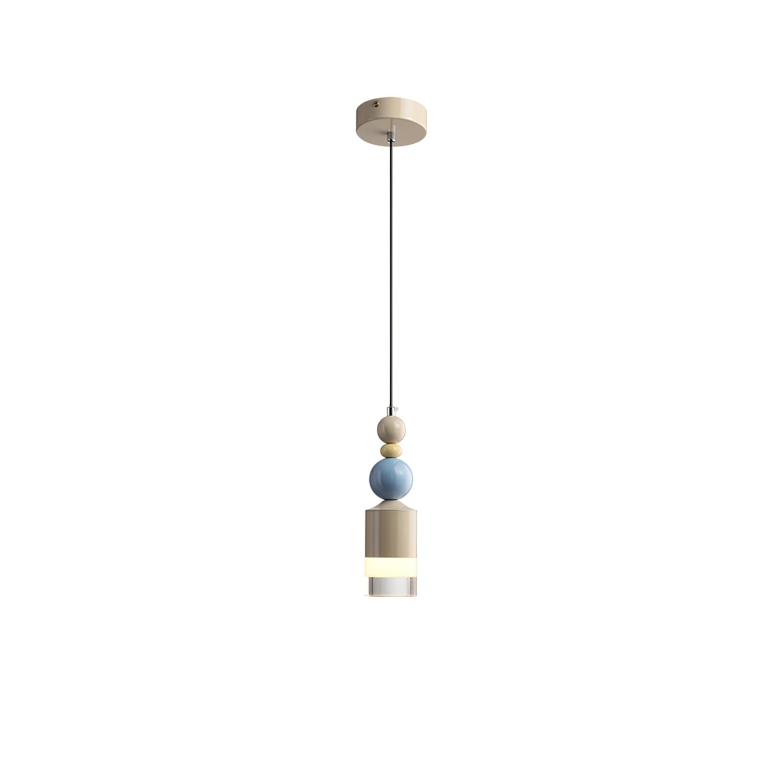 Modern Glass Globe Ball Pendant Light Scandinavian Style Mini Cream Hanging Lamp