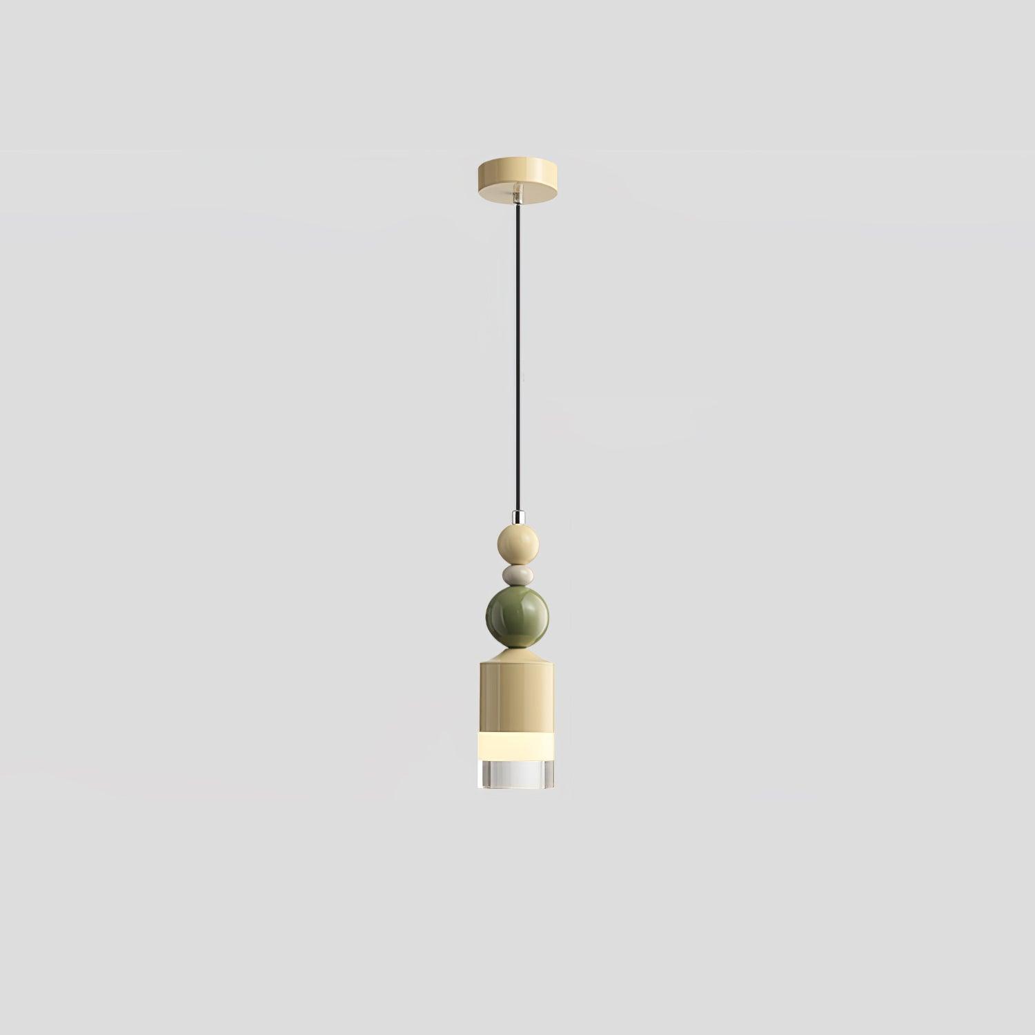 Modern Glass Globe Ball Pendant Light Scandinavian Style Mini Cream Hanging Lamp
