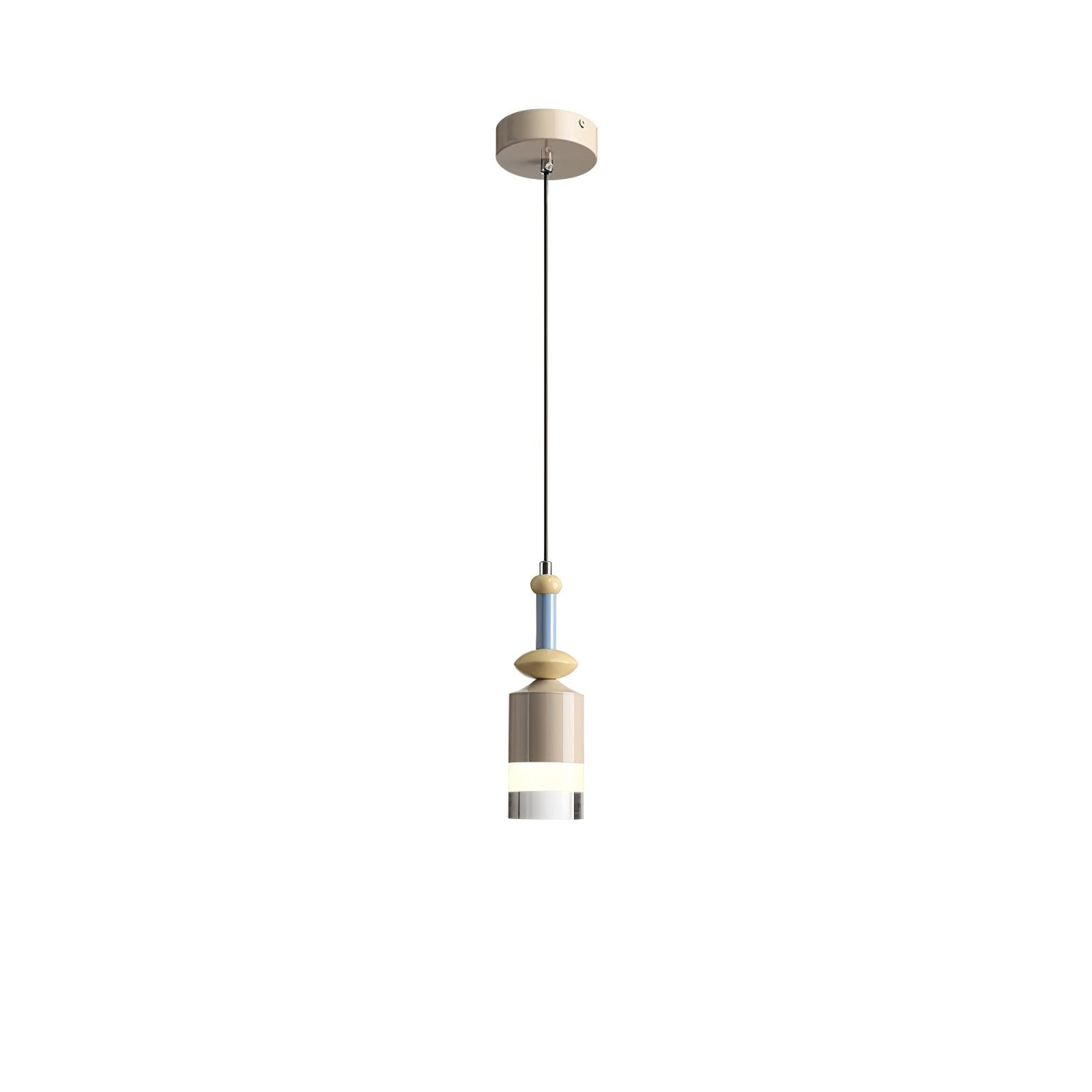 Modern Glass Globe Ball Pendant Light Scandinavian Style Mini Cream Hanging Lamp