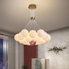 Modern Glass Globe Cluster Chandelier Nordic Pendant Light for Kitchen Island and Dining Room