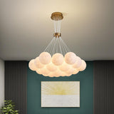 Modern Glass Globe Cluster Chandelier Nordic Pendant Light for Kitchen Island and Dining Room