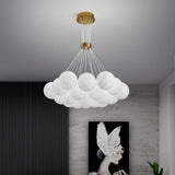 Modern Glass Globe Cluster Chandelier Nordic Pendant Light for Kitchen Island and Dining Room