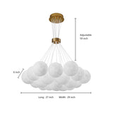Modern Glass Globe Cluster Chandelier Nordic Pendant Light for Kitchen Island and Dining Room