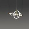 Modern Glass Globe LED Chandelier Gold Ring Pendant Light for Dining Room and Living Space