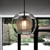 Modern Glass Globe LED Pendant Light Copper Single Head Hanging Lamp for Island Lighting