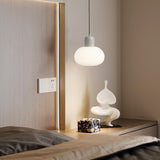 Modern Glass Globe Pendant Lamp Minimalist Spherical Hanging Light for Living Room