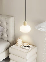 Modern Glass Globe Pendant Lamp Minimalist Spherical Hanging Light for Living Room