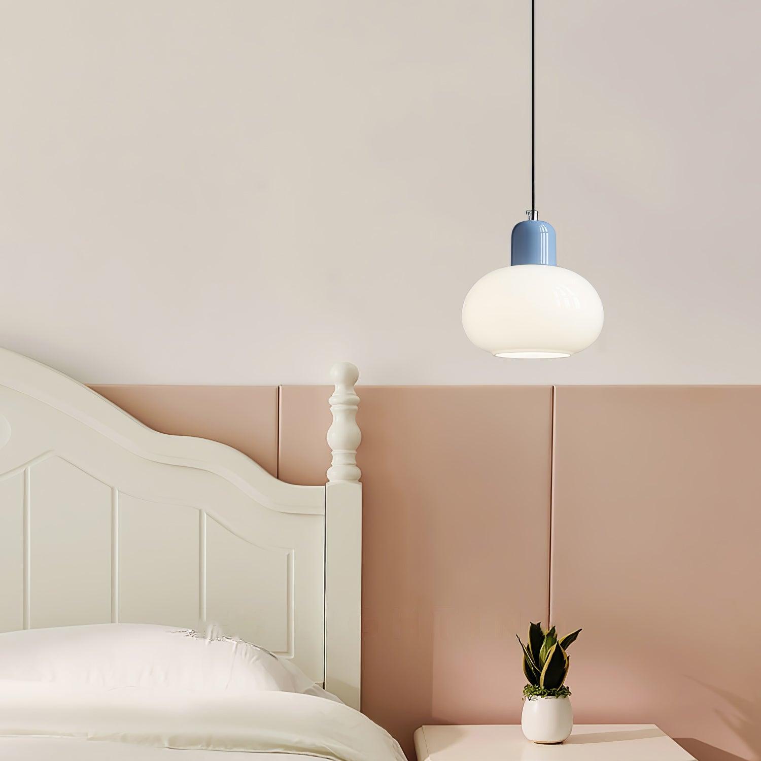 Modern Glass Globe Pendant Lamp Minimalist Spherical Hanging Light for Living Room