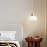 Modern Glass Globe Pendant Lamp Minimalist Spherical Hanging Light for Living Room