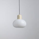 Modern Glass Globe Pendant Lamp Minimalist Spherical Hanging Light for Living Room