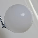 Modern Glass Globe Wall Sconce Set of 2 Minimalist Indoor Chrome Light Fixture