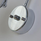 Modern Glass Globe Wall Sconce Set of 2 Minimalist Indoor Chrome Light Fixture