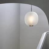 Modern Glass Lantern Pendant Light LED Nordic Hanging Ceiling Lamp for Dining Room and Bedroom