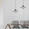 Modern Glass LED Pendant Light Minimalist Round Chandelier for Bedroom and Living Room