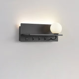 Modern Glass LED Wall Sconce with Reading Light for Bedside and Living Rooms