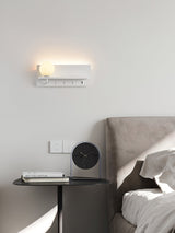 Modern Glass LED Wall Sconce with Reading Light for Bedside and Living Rooms