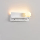 Modern Glass LED Wall Sconce with Reading Light for Bedside and Living Rooms