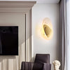 Modern Glass LED Wall Sconce with Three Step Dimming Creative Iron Wall Lamp for Living Room and Bedroom