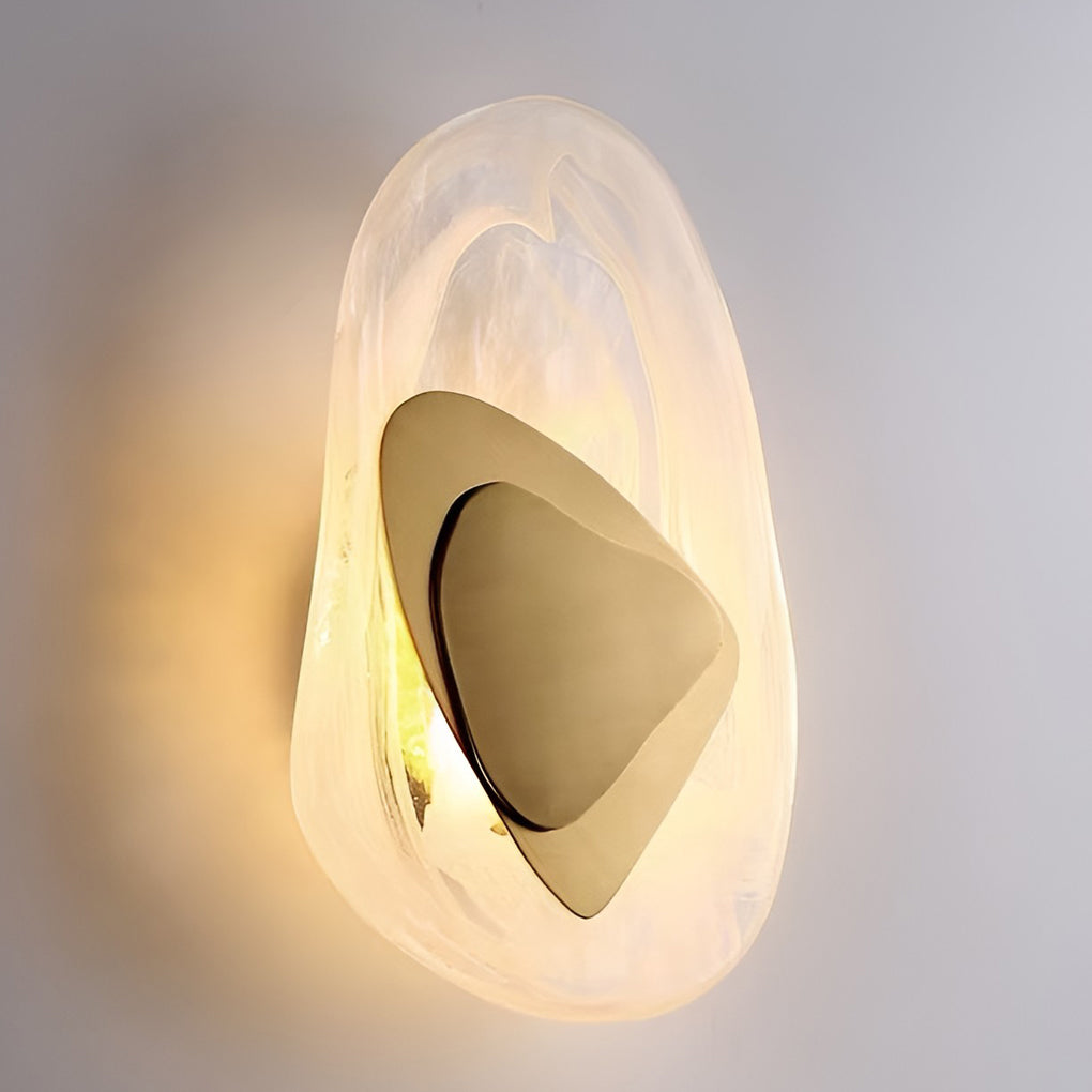 Modern Glass LED Wall Sconce with Three Step Dimming Creative Iron Wall Lamp for Living Room and Bedroom