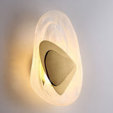 Modern Glass LED Wall Sconce with Three Step Dimming Creative Iron Wall Lamp for Living Room and Bedroom