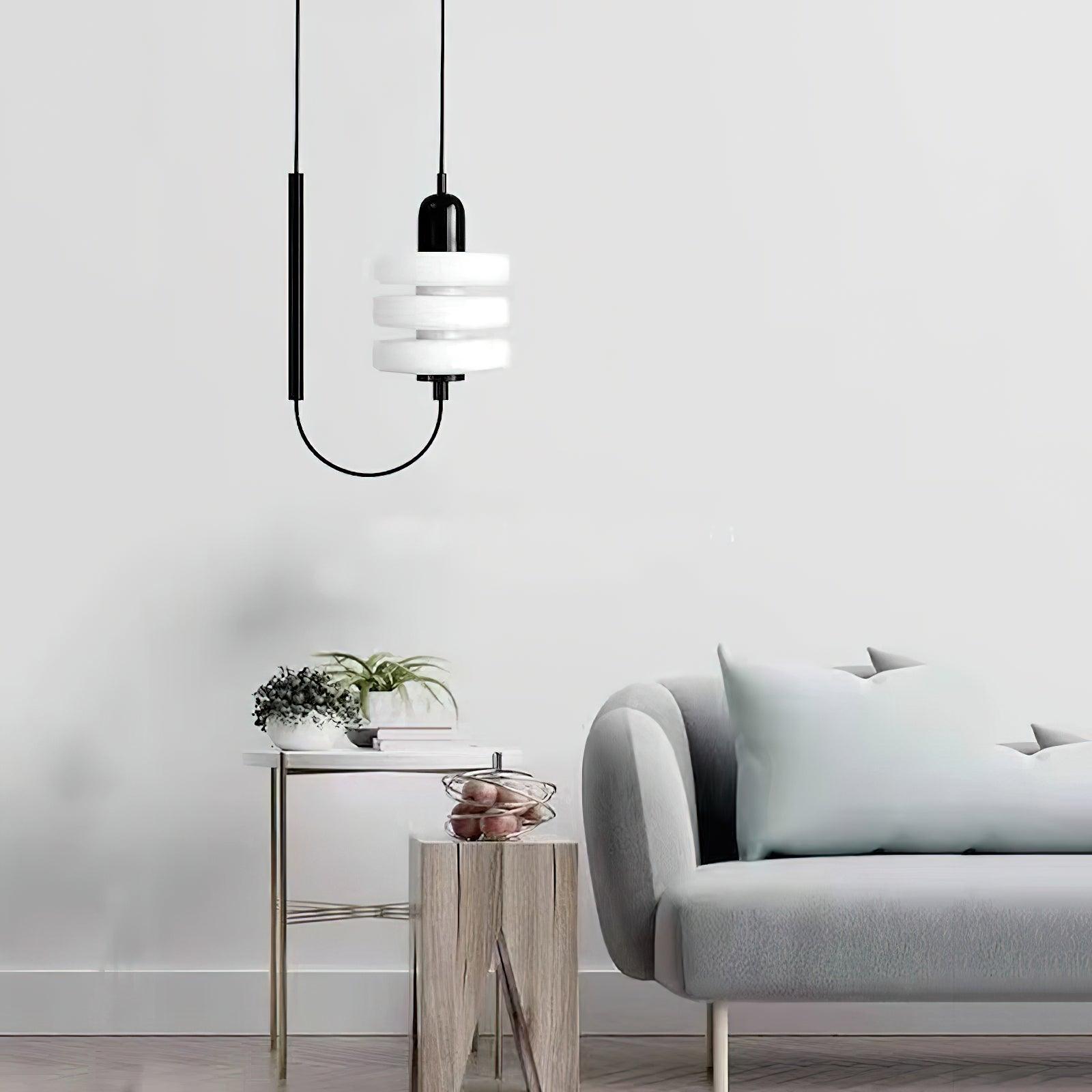 Modern Glass Pendant Light Nordic Style LED Hanging Lamp for Interior Spaces
