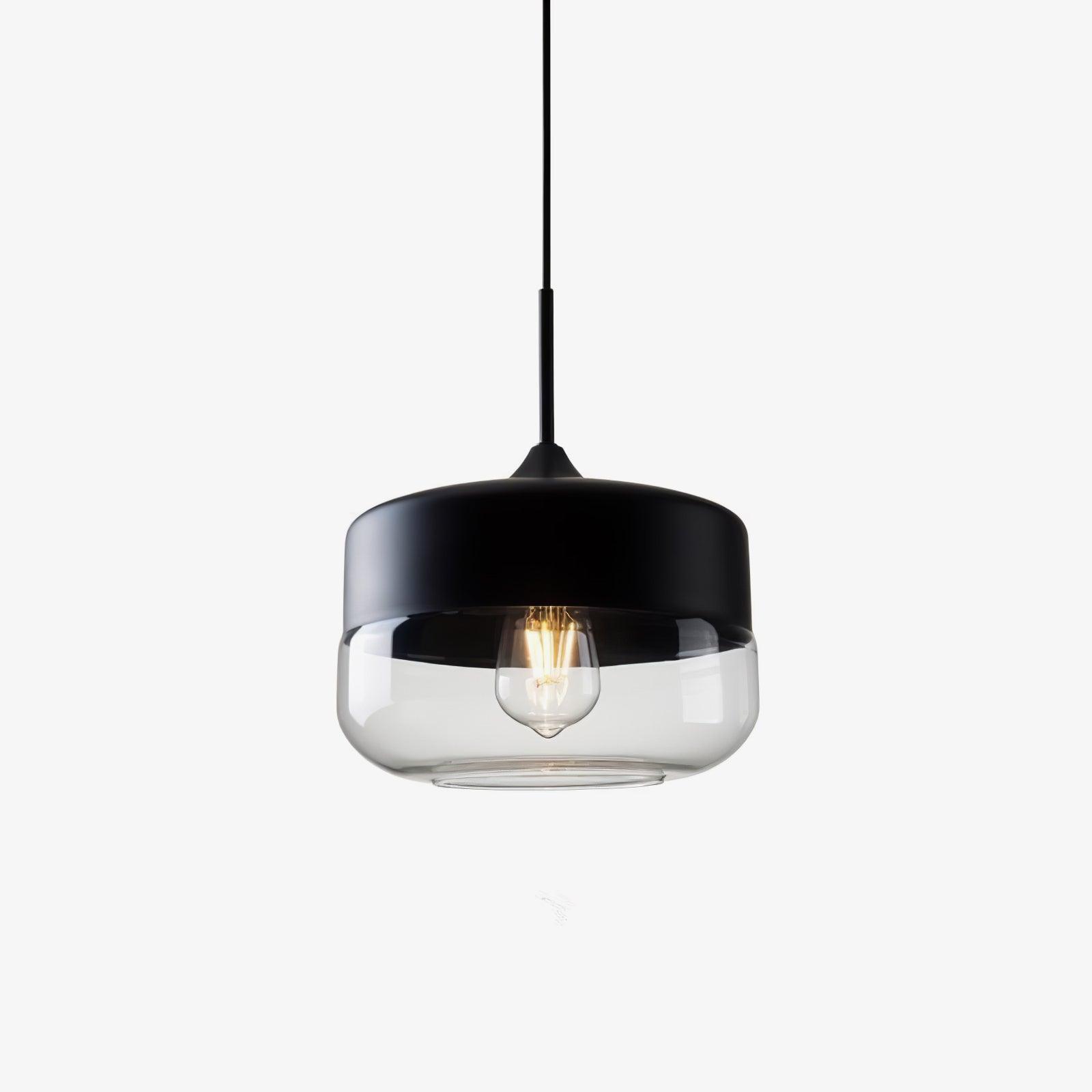 Modern Glass Quartet Pendant Light Fixture with Metal Finish