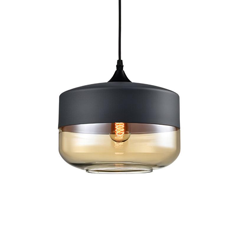 Modern Glass Quartet Pendant Light Fixture with Metal Finish