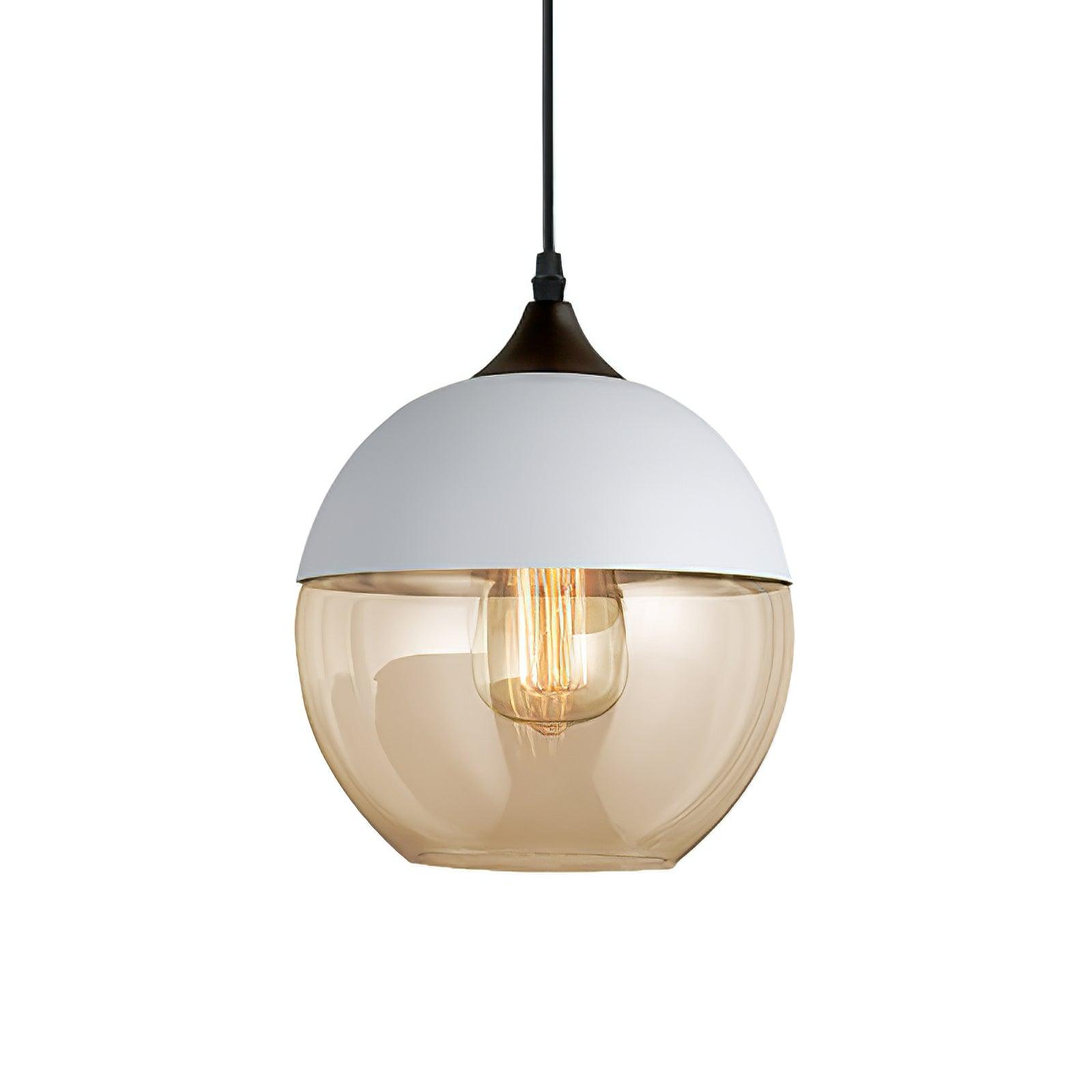 Modern Glass Quartet Pendant Light Fixture with Metal Finish