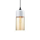 Modern Glass Quartet Pendant Light Fixture with Metal Finish