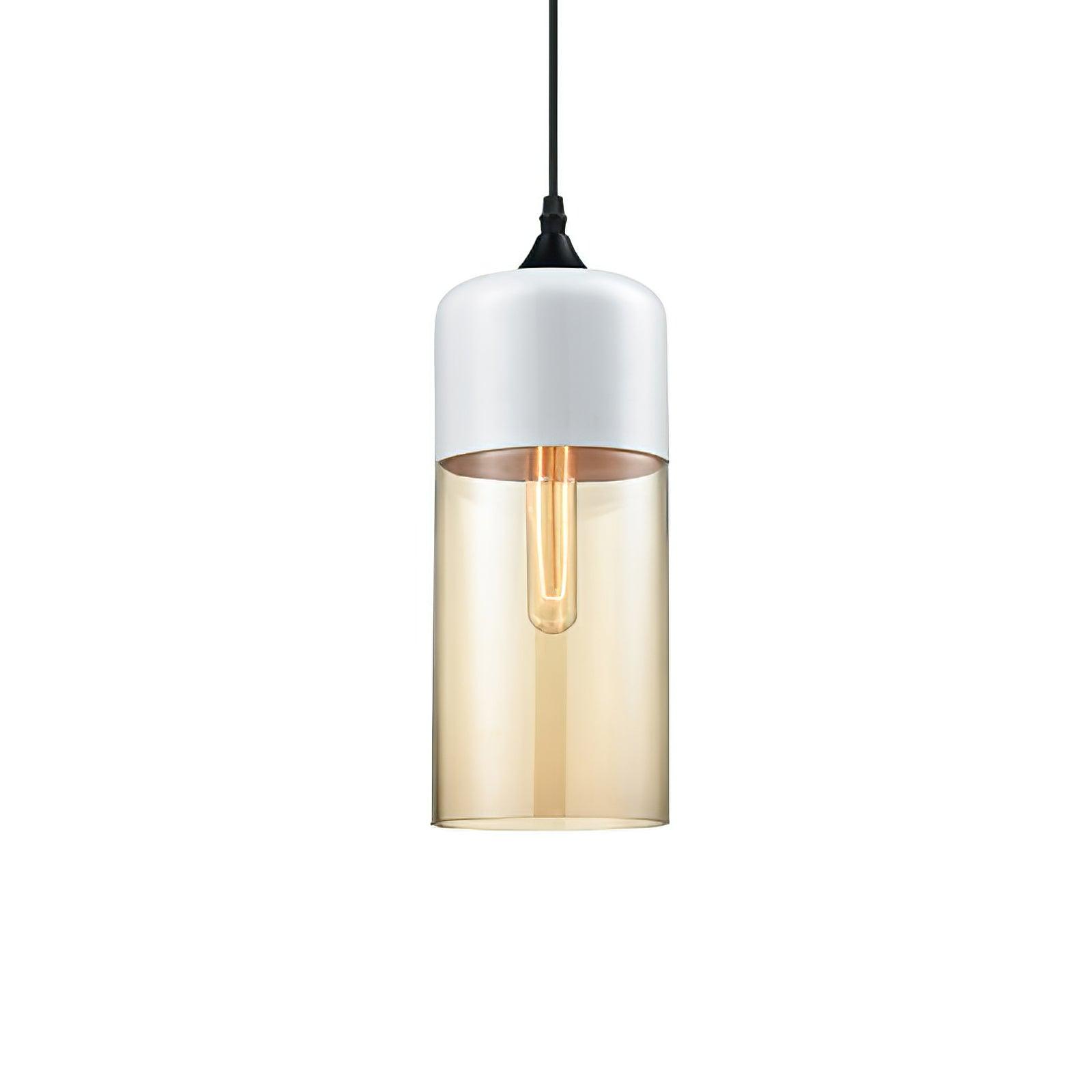 Modern Glass Quartet Pendant Light Fixture with Metal Finish