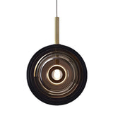 Modern Glass Round Pendant Light for Kitchen Island Dining Room LED Ceiling Hanging Lamp