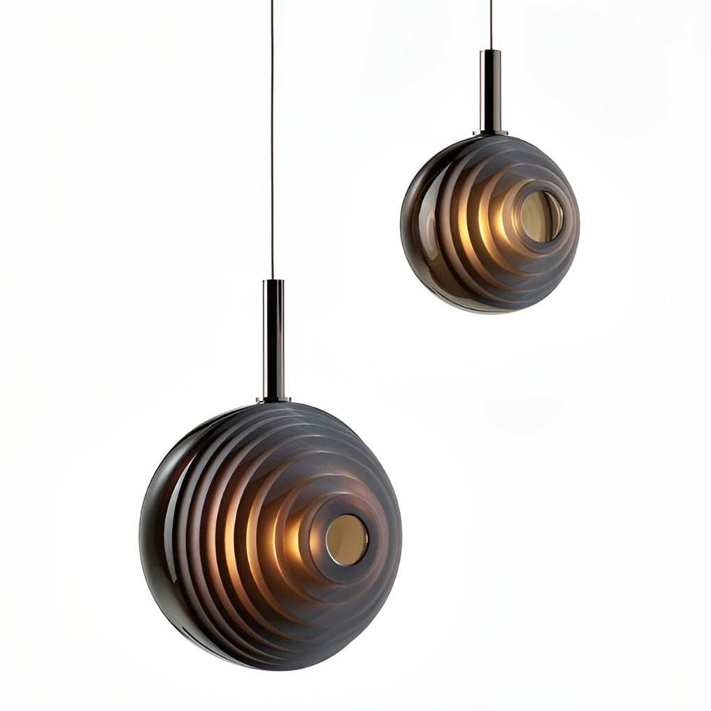 Modern Glass Round Pendant Light for Kitchen Island Dining Room LED Ceiling Hanging Lamp
