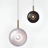 Modern Glass Round Pendant Light for Kitchen Island Dining Room LED Ceiling Hanging Lamp