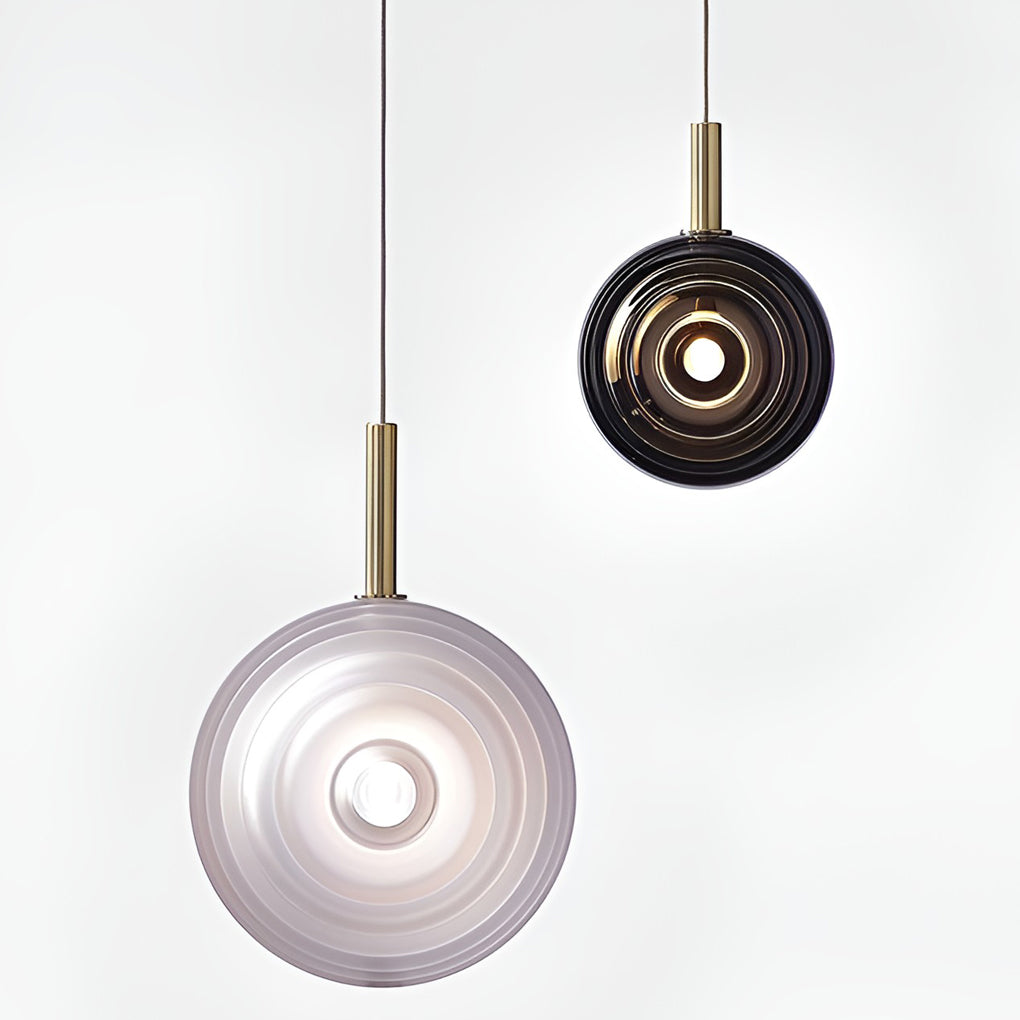 Modern Glass Round Pendant Light for Kitchen Island Dining Room LED Ceiling Hanging Lamp