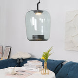 Modern Glass Sphere and Aluminum Ring LED Pendant Light for Contemporary Living Spaces