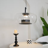 Modern Glass Sphere and Aluminum Ring LED Pendant Light for Contemporary Living Spaces