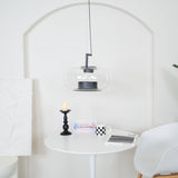 Modern Glass Sphere and Aluminum Ring LED Pendant Light for Contemporary Living Spaces