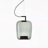 Modern Glass Sphere and Aluminum Ring LED Pendant Light for Contemporary Living Spaces