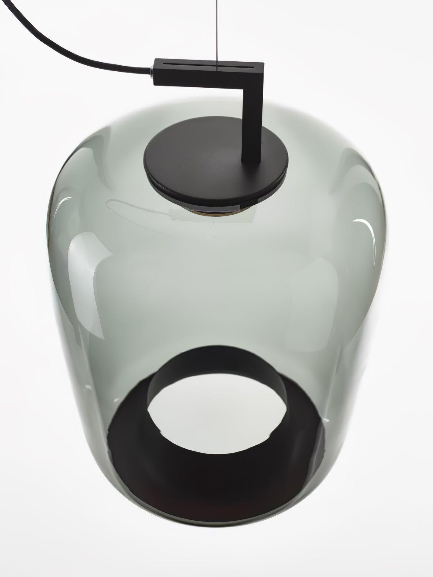 Modern Glass Sphere and Aluminum Ring LED Pendant Light for Contemporary Living Spaces