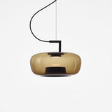 Modern Glass Sphere and Aluminum Ring LED Pendant Light for Contemporary Living Spaces